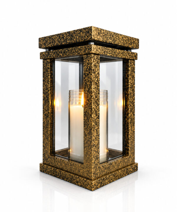 Nowości złoty znicz żywiczny lampion classico